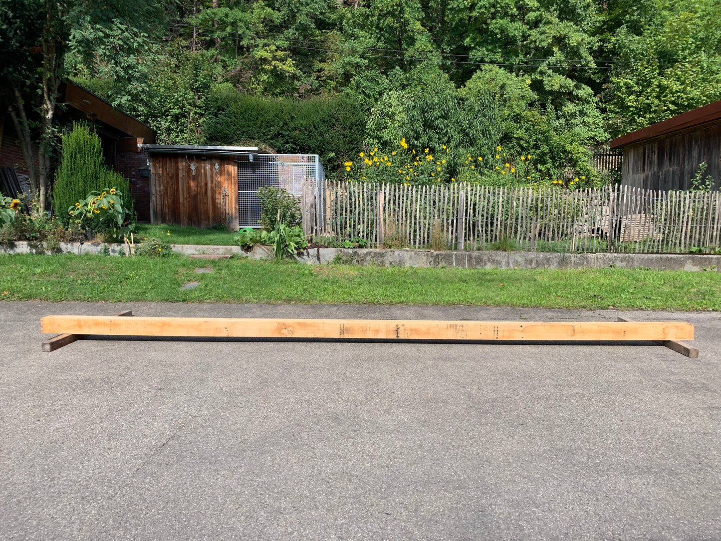 Eiche Kantholz 14cm x 14cm, Länge 5,7m, Lufttrocken, #163068