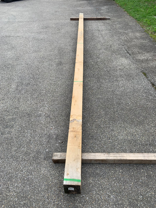 Eiche Kantholz 14cm x 14cm, Länge 5,4m, Lufttrocken, #163069