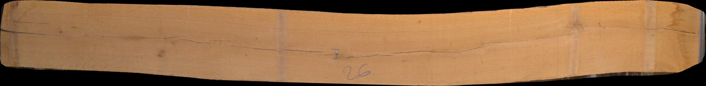 Eiche Schnittholz unbesäumt, 52mm, Qualität B, #164500