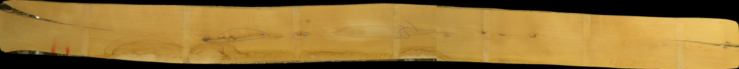 leicht gedämpfte Buche Schnittholz unbesäumt, 38mm, Rotkern, #166476