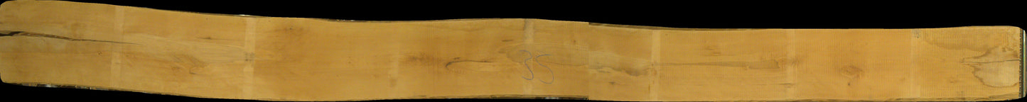 leicht gedämpfte Buche Schnittholz unbesäumt, 38mm, Rotkern, #166476