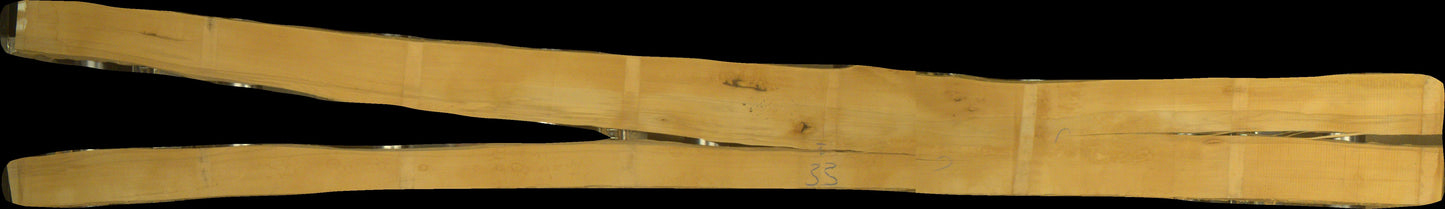 leicht gedämpfte Buche Schnittholz unbesäumt, 38mm, Rotkern, #166477