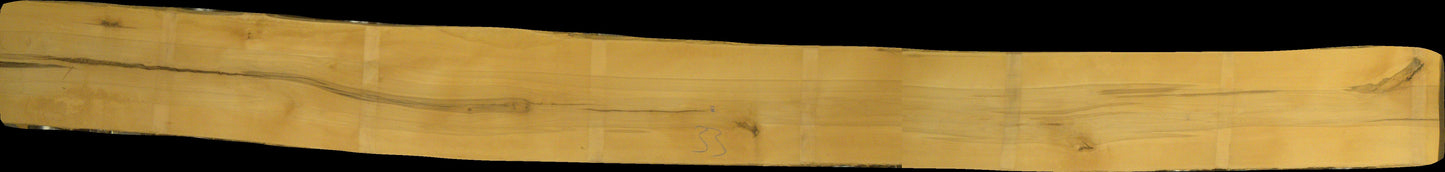 leicht gedämpfte Buche Schnittholz unbesäumt, 38mm, Rotkern, #166477