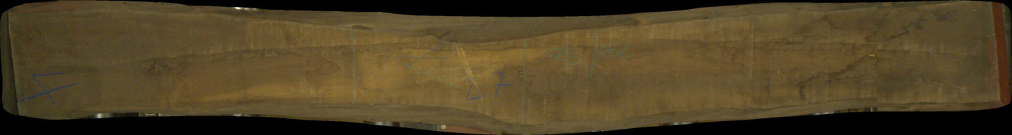 Amerikanischer Walnuss Schnittholz unbesäumt, 52mm, Qualität A/B, #166685