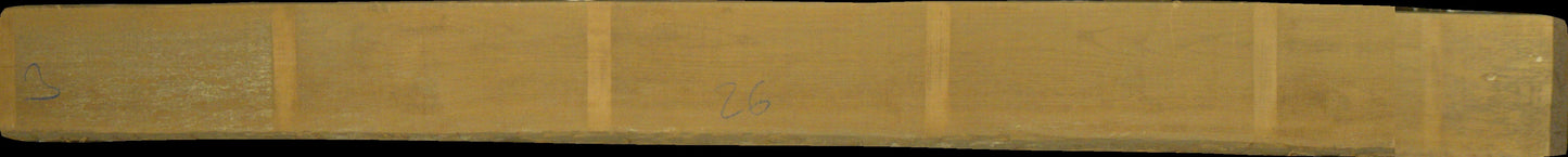 leicht gedämpfte Buche Schnittholz unbesäumt, 52mm, Rotkern, #166697