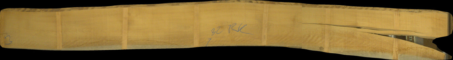 leicht gedämpfte Buche Schnittholz unbesäumt, 52mm, Rotkern, #166698