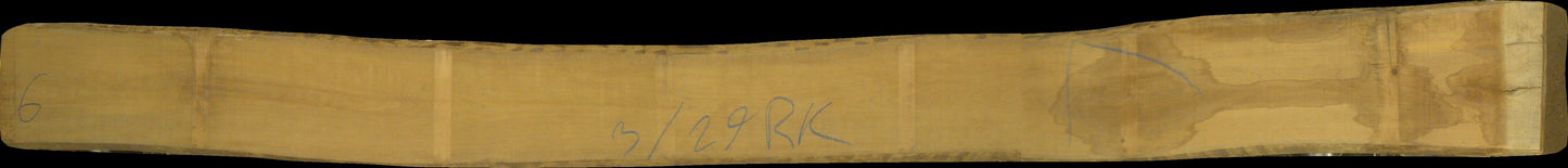 leicht gedämpfte Buche Schnittholz unbesäumt, 52mm, Rotkern, #166698