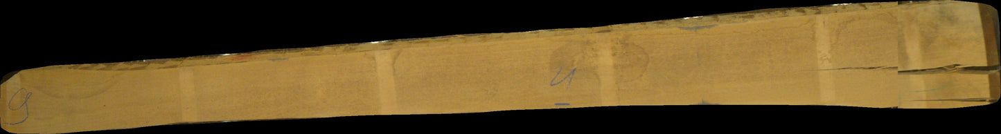 leicht gedämpfte Buche Schnittholz unbesäumt, 52mm, Rotkern, #166699