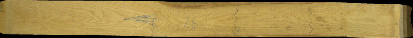 Esche Schnittholz unbesäumt, 52mm, Qualität A/B 1 seitig weiß, #166707