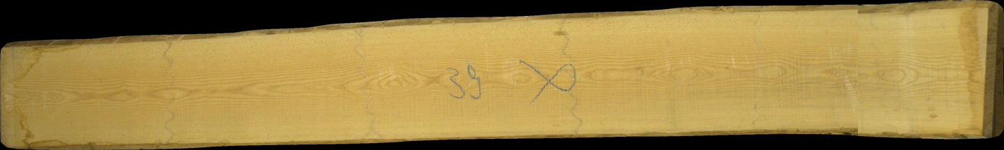 Esche Schnittholz unbesäumt, 52mm, Qualität A/B 1 seitig weiß, #166708