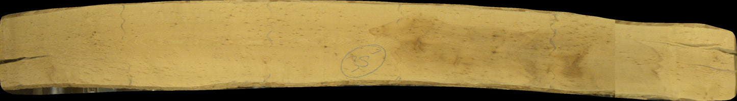 ungedämpfte Buche Schnittholz Unikat, 38mm, #170545