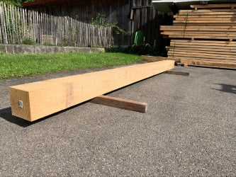 Eiche Kantholz 20cm x 20cm, Länge 4,3m, Lufttrocken, #163071