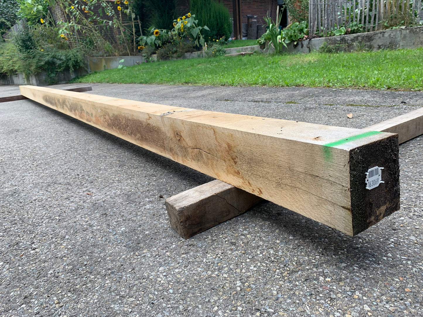 Eiche Kantholz 14cm x 14cm, Länge 5,4m, Lufttrocken, #163069