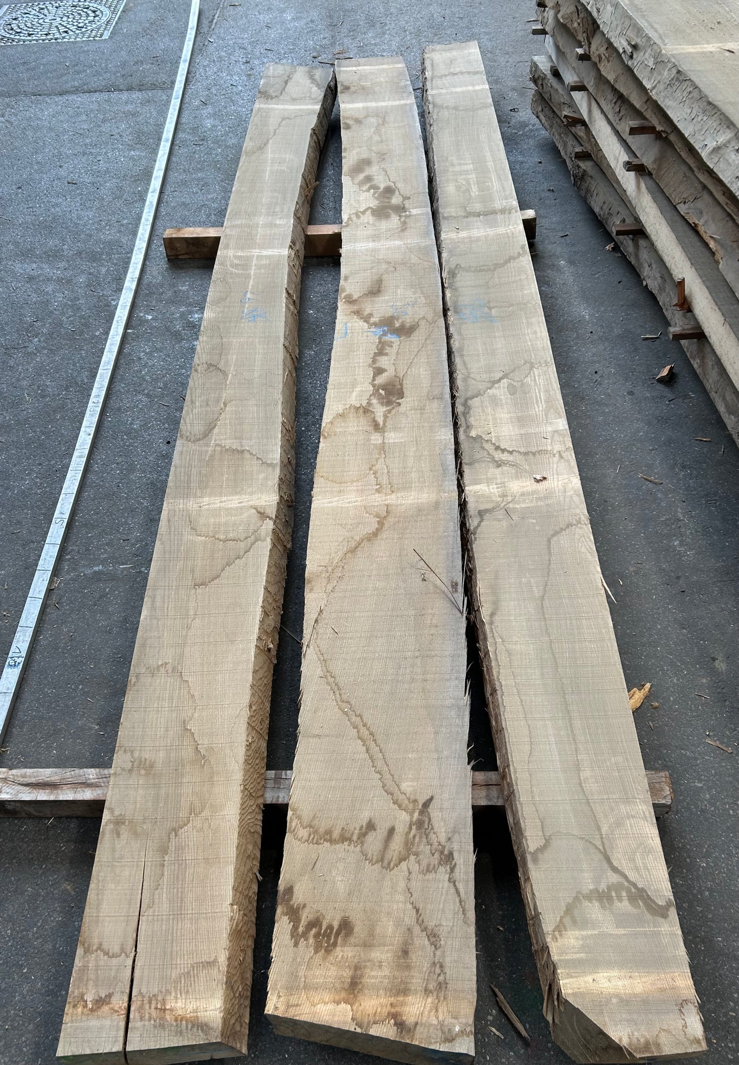 Esche Schnittholz unbesäumt, 80mm, Qualität A/B, #168973